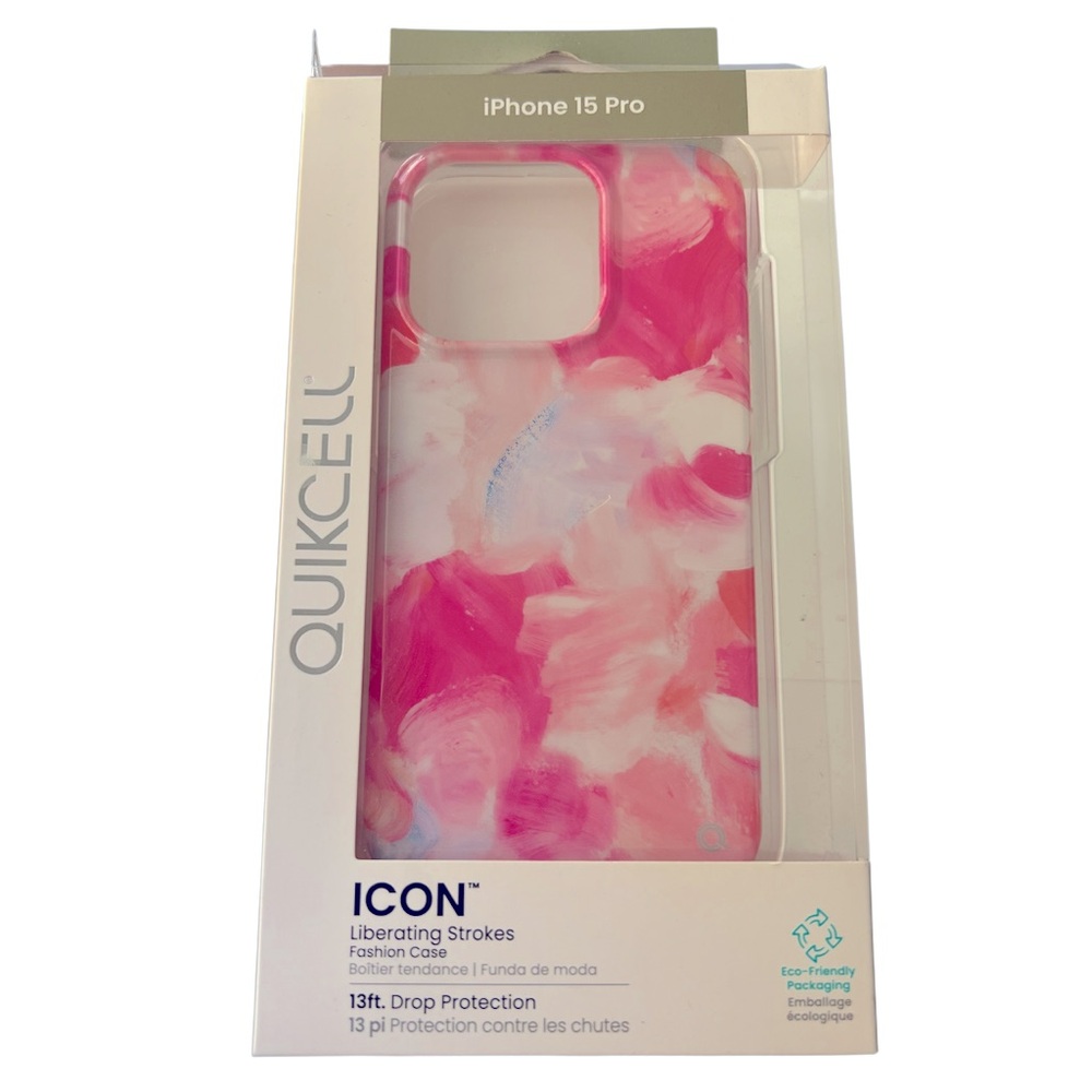 ICON Series Liberating Strokes Fashion Case for iPhone 15 Pro  Pink/Multicolor